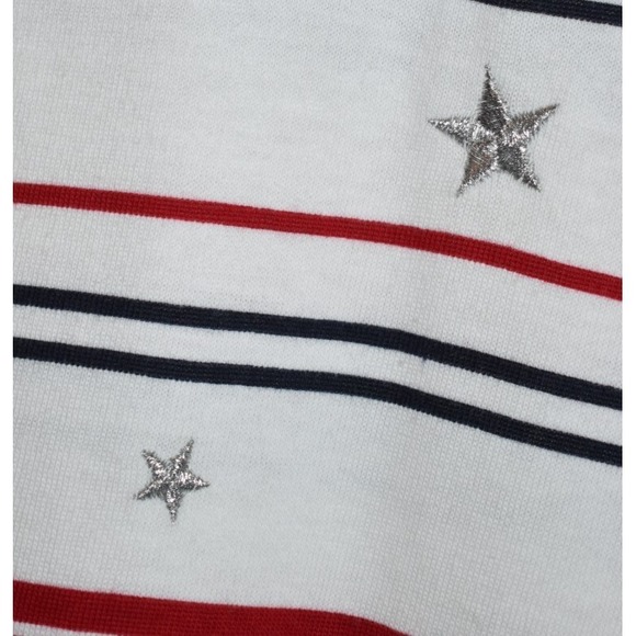 Cabin Creek 5X Short Slv Top  Stars Stripes Red White Blue 100% Cotton Pullover - Picture 16 of 16